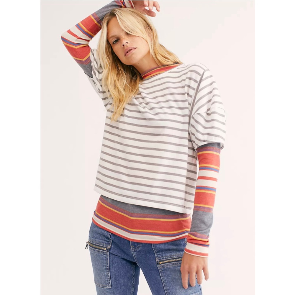 We the Free | NWT Striped Sure Enough Tee